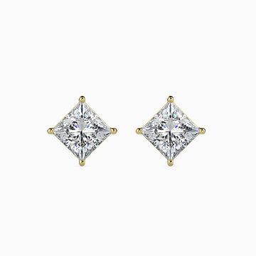 1 Ct Classic Princess Earrings