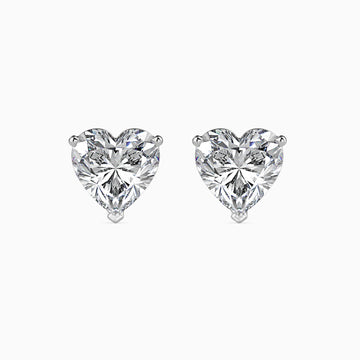 2 Ct Cupid Heart Earrings