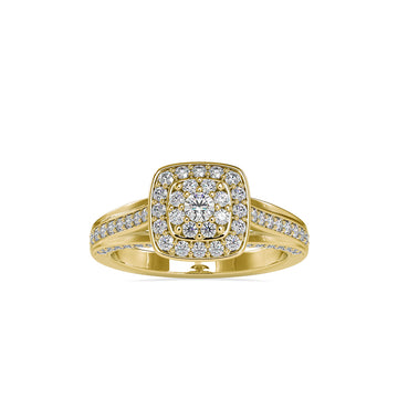 Cushion Shaped Round Diamonds Halo Ring