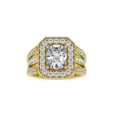 2.50 Ct Cushion Regal Halo Ring