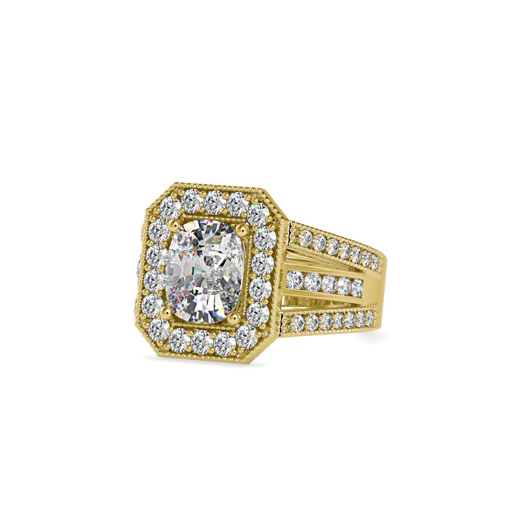 2.50 Ct Cushion Regal Halo Ring