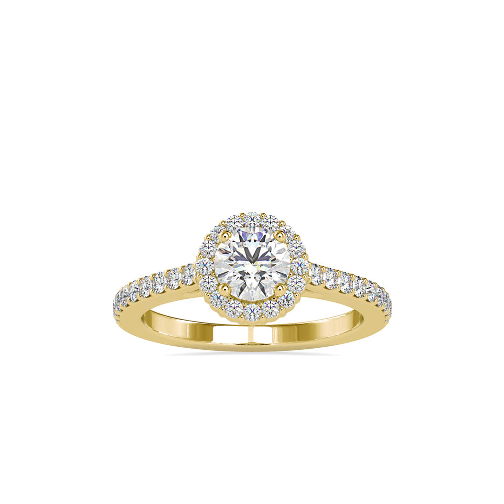 0.50 Ct Round Halo Ring