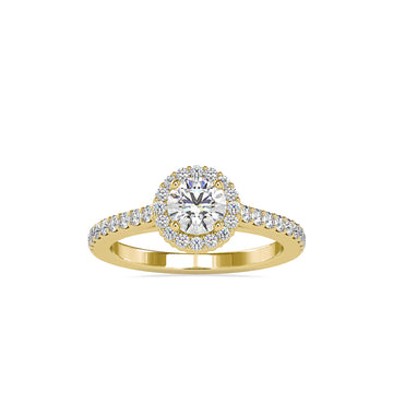 0.50 Ct Round Halo Ring