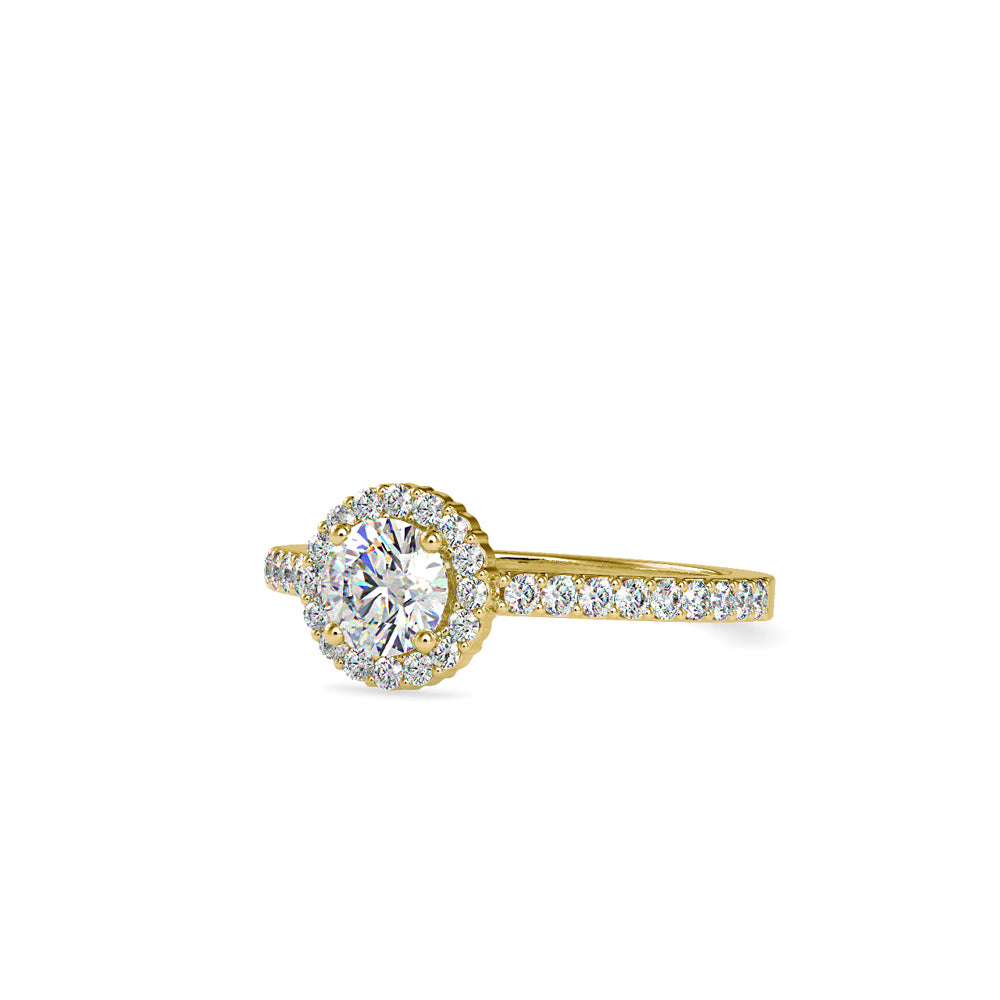 0.50 Ct Round Halo Ring