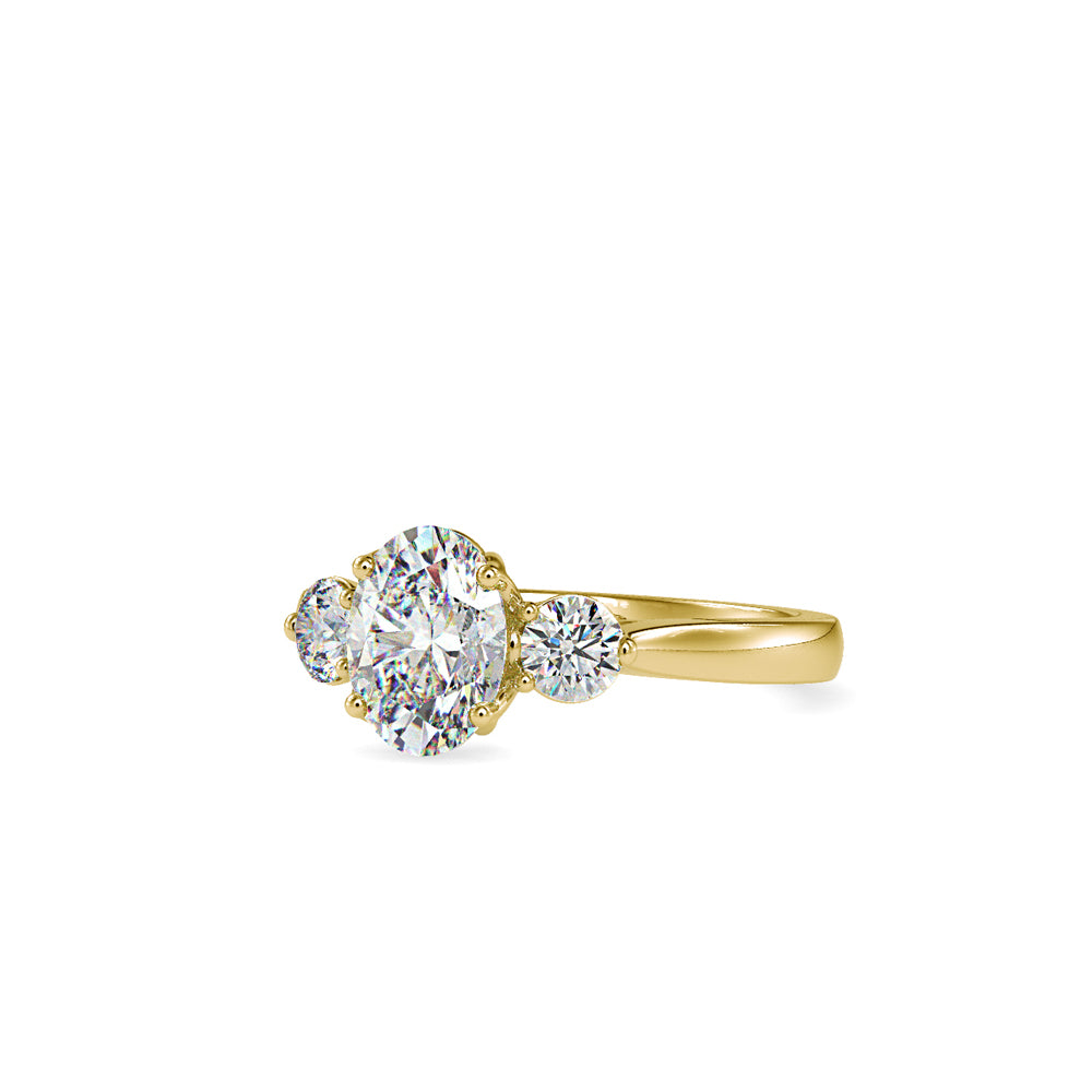 1.25 Ct Oval Three Stone Ring