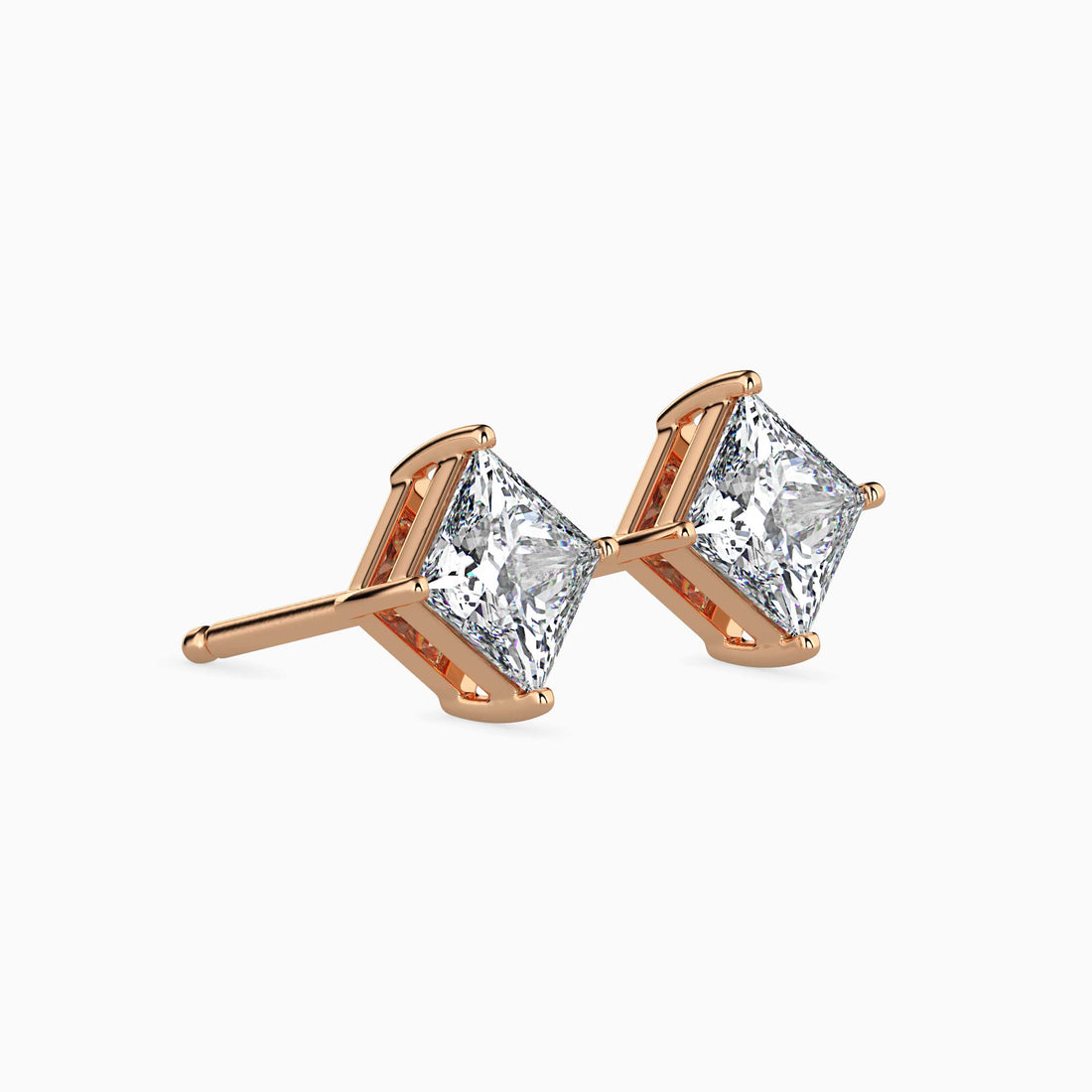 1.5 Ct Classic Princess Earrings