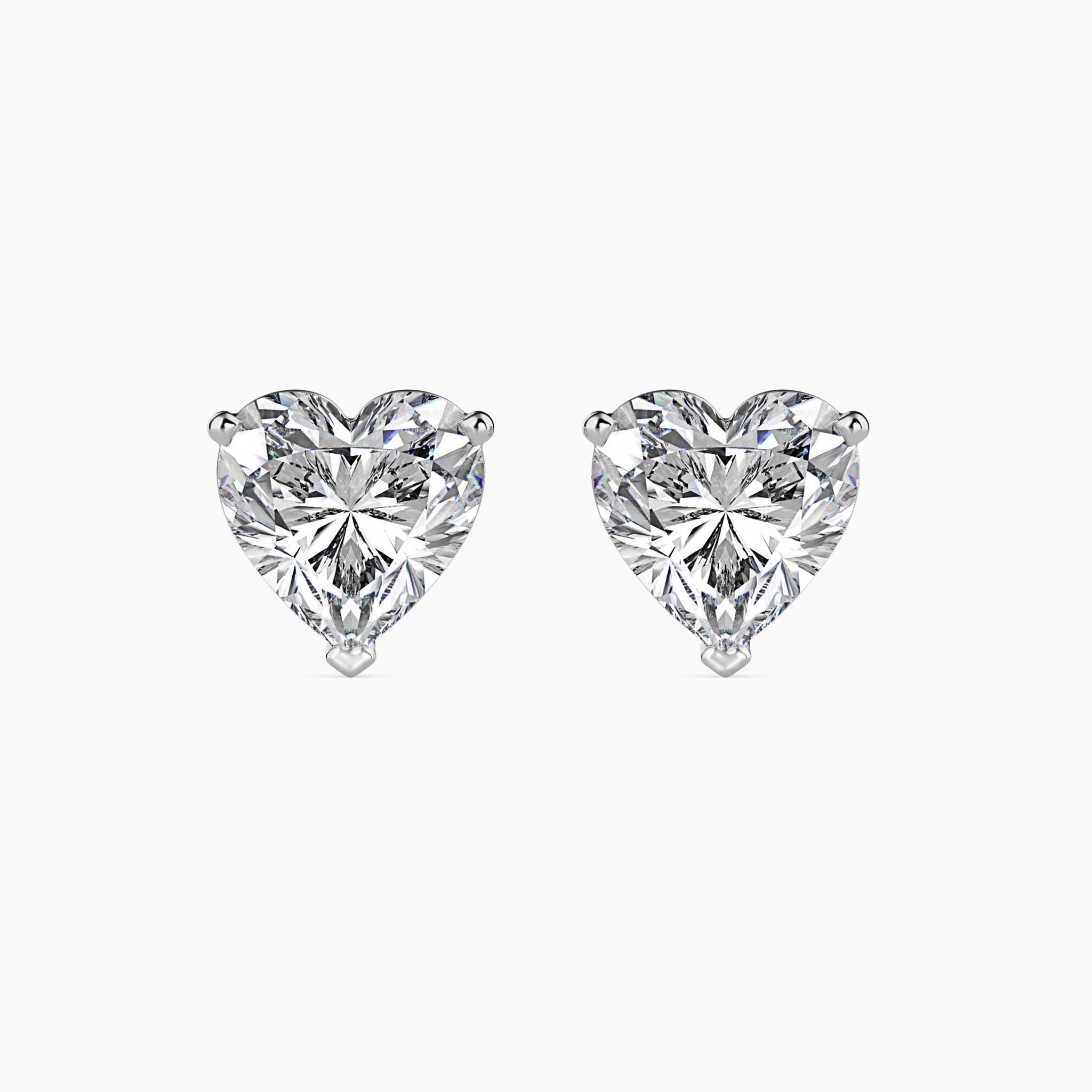 2 Ct Cupid Heart Earrings