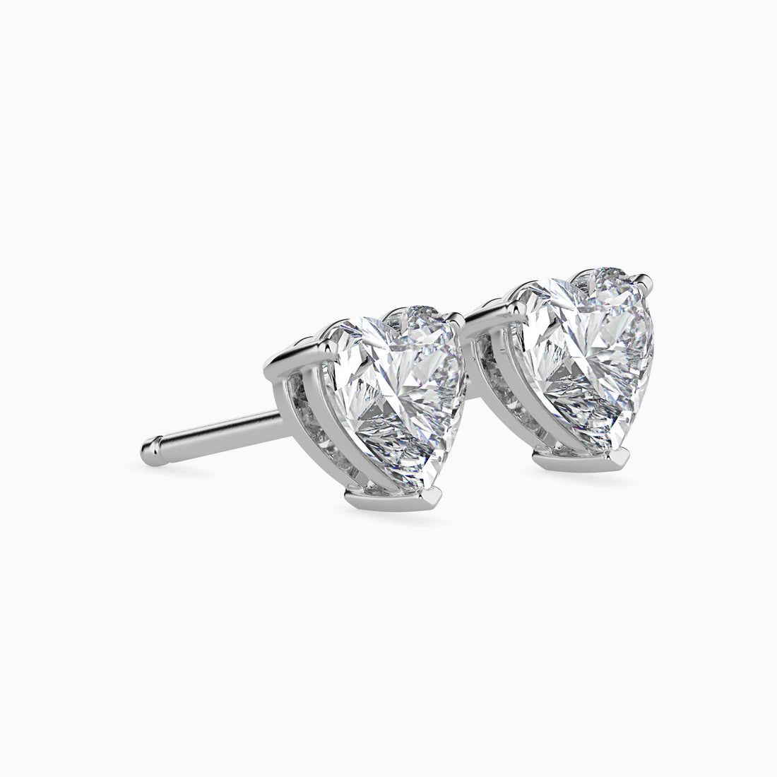 2 Ct Cupid Heart Earrings