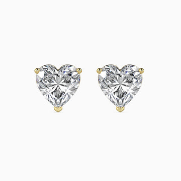 0.5 Ct Cupid Heart Earrings