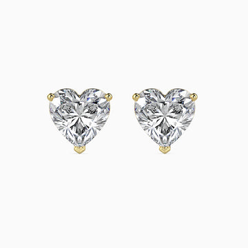 1.5 Ct Cupid Heart Earrings