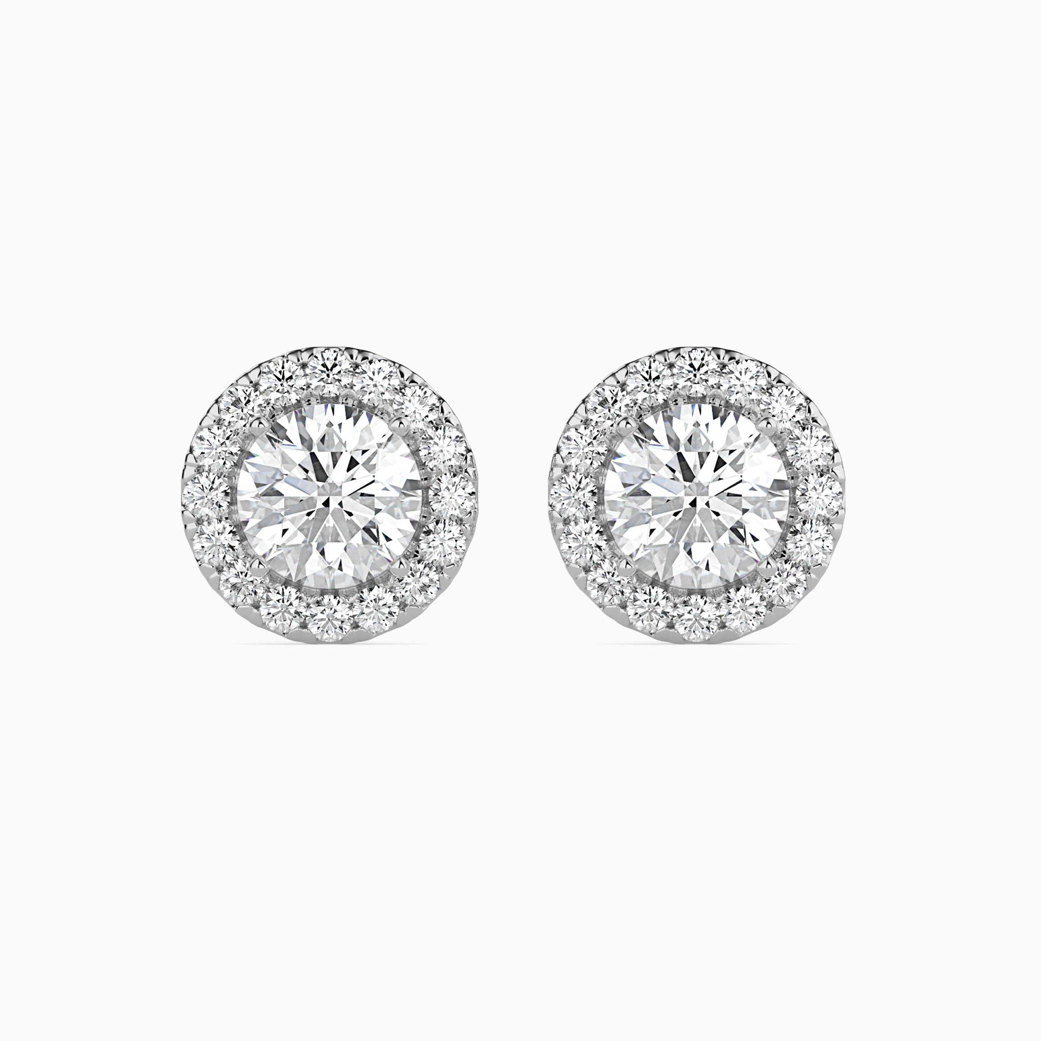 1 Ct Radiant Round Earrings