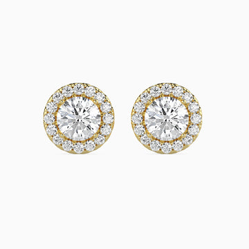 0.5 Ct Radiant Round Earrings