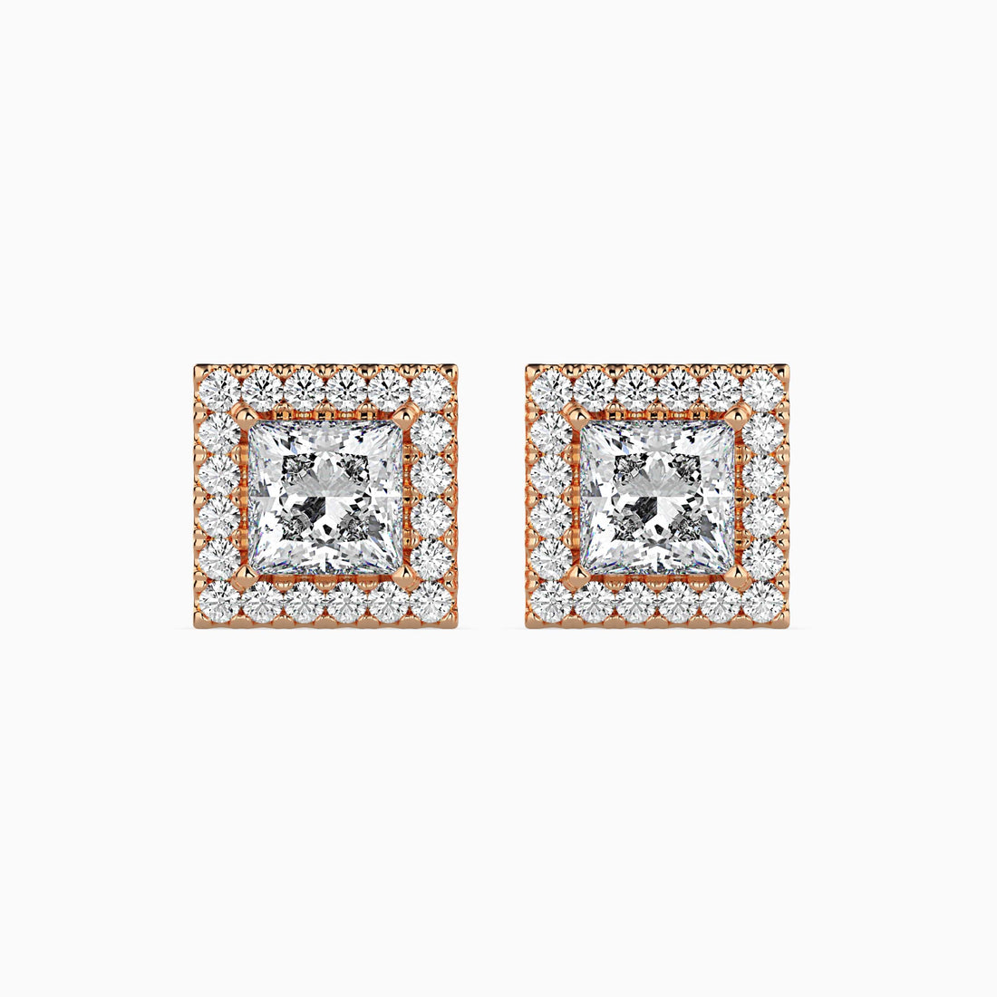 1 Ct Radiant Princess Earrings