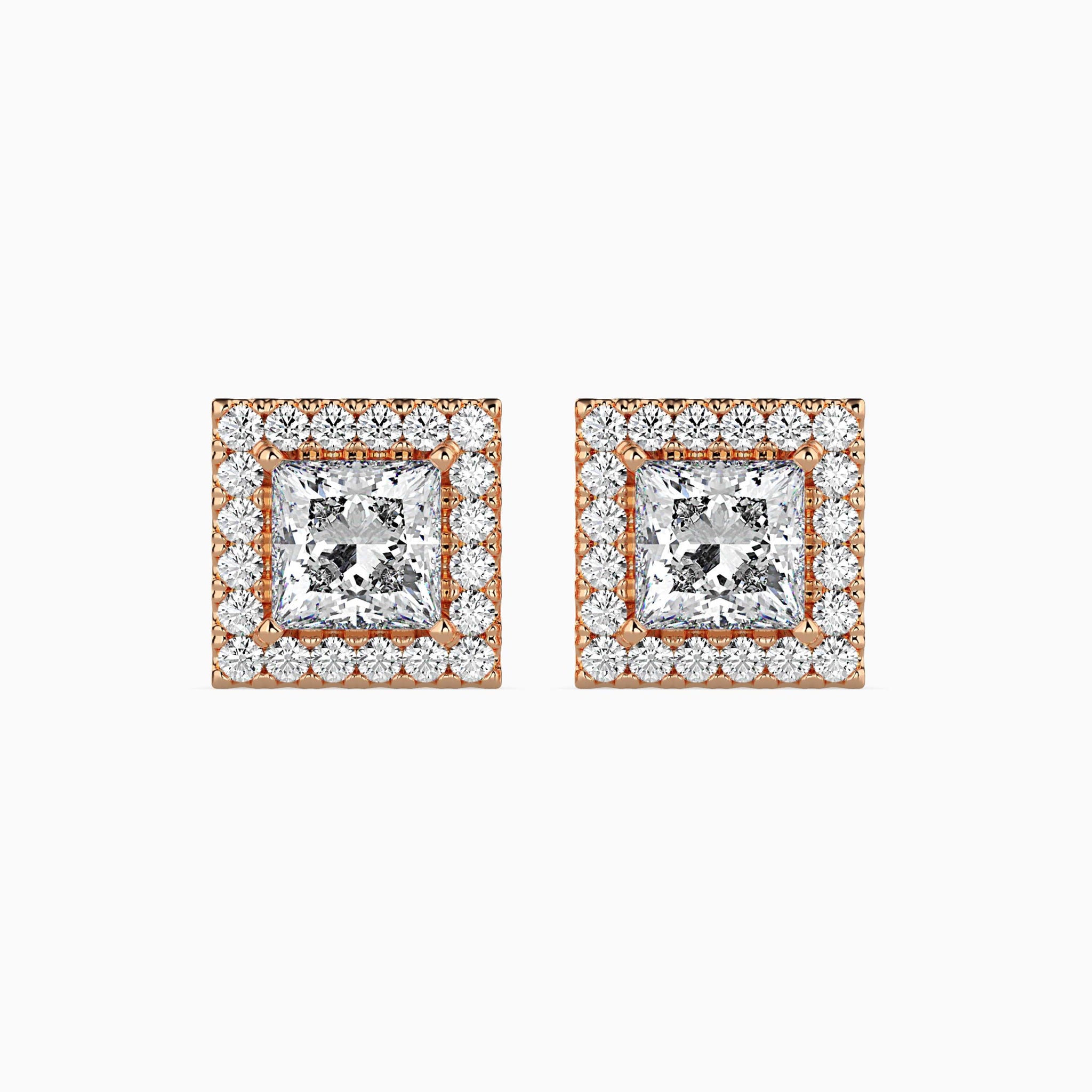 1.5 Ct Radiant Princess Earrings