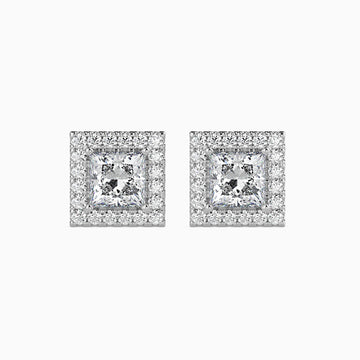 1 Ct Radiant Princess Earrings