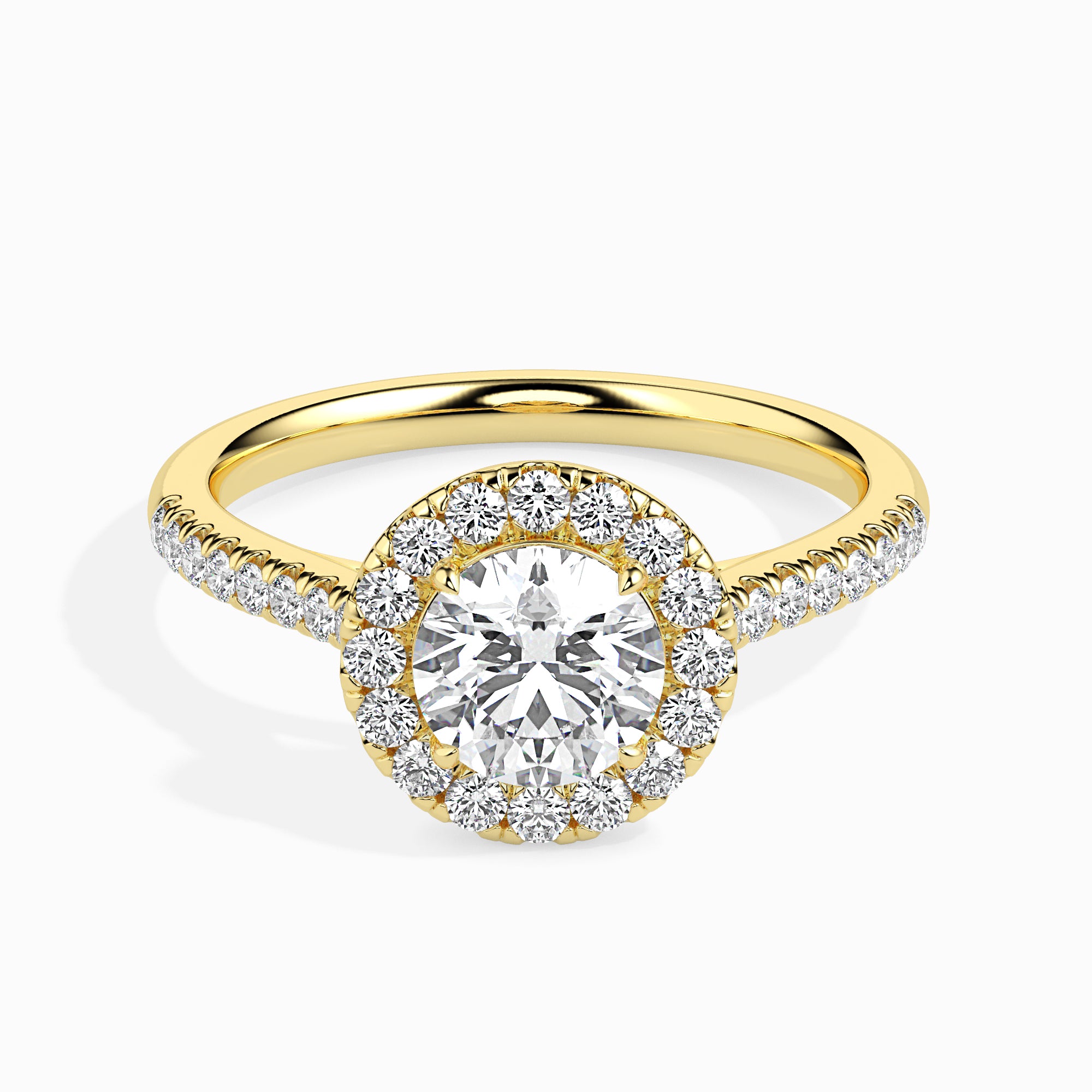 1 Ct Round Halo Ring