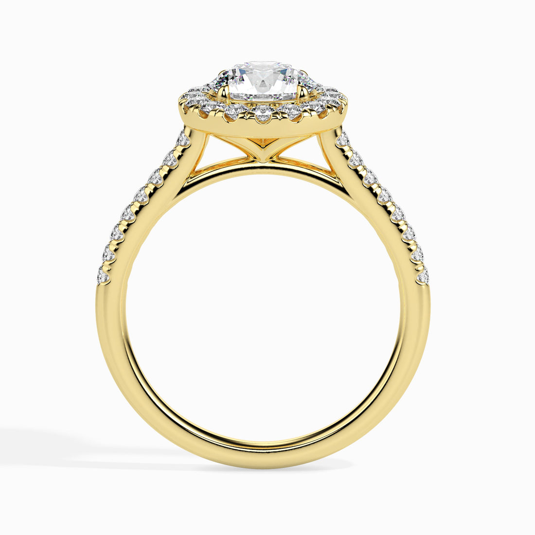 1 Ct Round Halo Ring