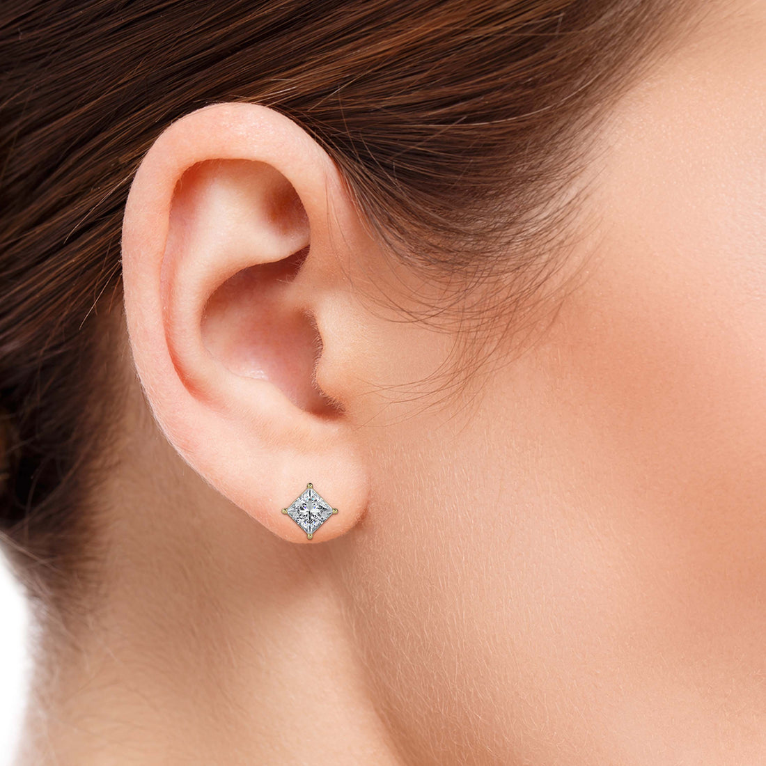 1 Ct Classic Princess Earrings